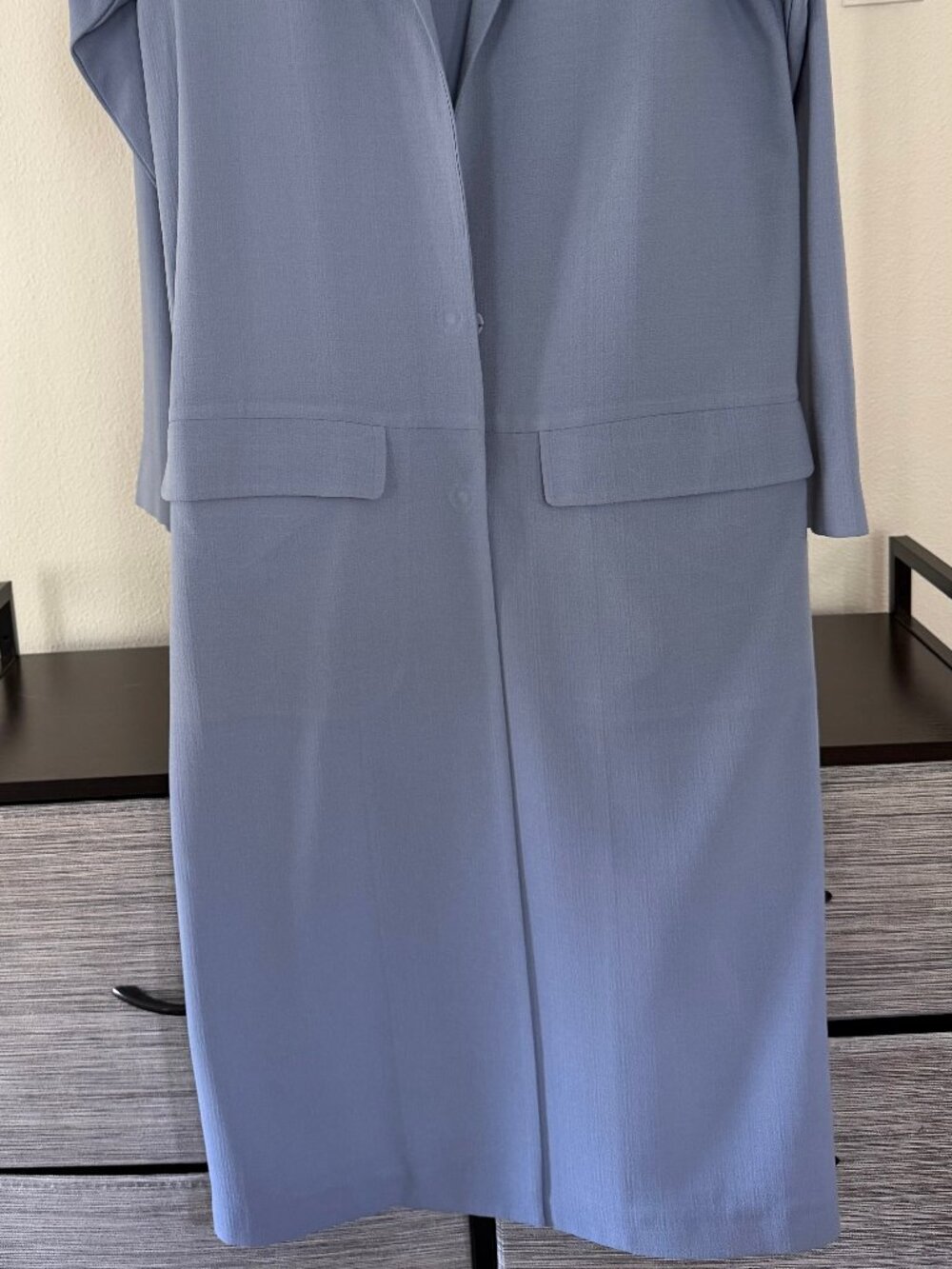 ASOS Powder blue trench coat US 0 - Picture 3 of 5